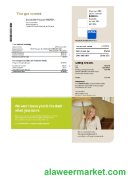 AGL Australia gas utility business bill, SCR